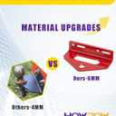 Zero Turn Mower Trailer Hitch Kit, 1/4" Thick Heavy Duty Steel Lawn Mower Trailer Hitch with Pin and Versatile Chain Slot, Includes Carriage Bolts, R Clip, Green and red Suit