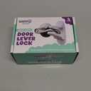 Childproof Door Lever Lock(4 Pack) Door Locks Handle for Kids Safety,Preventing Babies From Opening Doors,3M Adhesive and Tool-free Installation,Durable ABS.