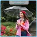10/20 Pack Clear Wedding Umbrellas Bulk, Portable Auto Open Close Transparent Design, Durable High-Visibility Folding Rain Umbrellas for Photography, Party, Travel, Golf, Outdoor Events