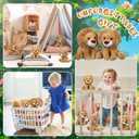 12 x 12 Pieces Lion Plush Set 6 Inches Cuddly Lion Stuffed Animal Soft Cuddly Plushie for Boys Girls Birthday Favors Gifts Forest Party Decor