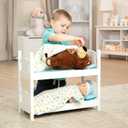 Melissa & Doug Mine to Love Wooden Play Bunk Bed for Dolls up to 18 inches-Stuffed Animals - White (2 Beds, 17.4H x 9.1W x 20.7L Assembled and Stacked)