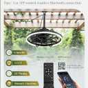 Fanbulous Outdoor Ceiling Fans with Light for Patios, 24" Weatherproof Plug in Ceiling Fan, Gazebo Fan Remote&APP Control, 3CCT Dimmable,Caged Ceiling Fan with Hanging Hook for Porch, Pergola,Canopy