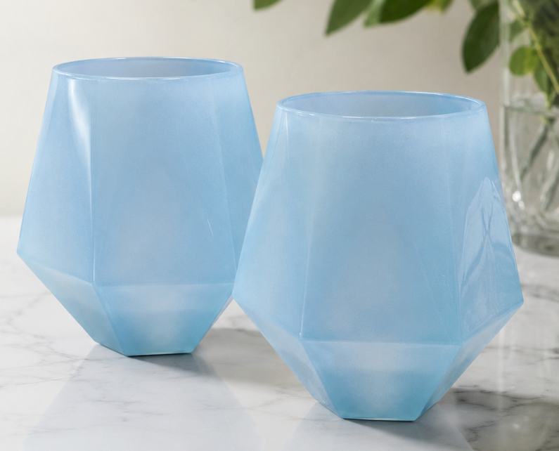 Wine2Go Diamond Silicone Wine Glasses 9oz 2-Pack