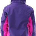 YINGJIELIDE Boys Girls Rain Jacket,Kids Lightweight Waterproof Hooded Raincoats Windbreakers,Outdoor Hiking Coat Dark Purple 5-6 Years (Purple)