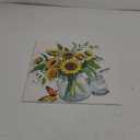 6Pcs Flower Dishwasher Magnet Cover Sunflower Vase Butterfly Sunflower Fridge Magnetic Dishwasher Sticker Decorations Sunflower Cruise Door Magnet Decorative for Spring Kitchen Refrigerator Cover