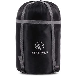 REDCAMP Sleeping Bag Stuff Sack, Black M, L, XL and XXL Compression Sack, Great for Backpacking and Camping