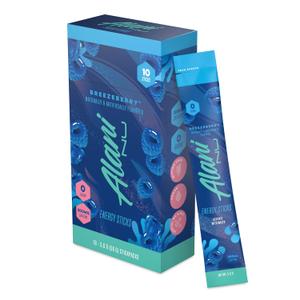 Alani Nu BREEZEBERRY, Energy Sticks Drink Powder, 200mg Caffeine, Pre Workout Performance with Antioxidants, On-The-Go Drink Mix, Biotin, B Vitamins, Zero Sugar, 5 Calories, 10 Pack (EXP 04/01/28)