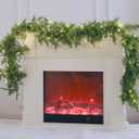 MISSPIN Christmas Garland with Lights, Real Touch Winter Pine Garland, Green Artificial Greenery Garland for Table, Mantle, Wall, Indoor, Outdoor Christmas Decorations (9FT)