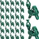 C7 C9 Christmas Lights Spring Clips, 100 Count Holiday Lights Quick Spring Clips, Shatterproof Shingle and Gutter Clips for E12, E17Socket, Rope Lights Roofline Fence Railing Mantel Christmas Trees (Green)