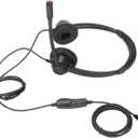 Keenso Corded Telephone Headset with Mute Function, Wired Business Headphone for Call Center Telemarketing Office