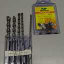 5PCS SDS Plus Rotary Hammer Drill Bit Set, Carbide Tipped for Stone, Brick, Marble, Concrete, Masonry Drill Bit with Storage Box(Size 3/16", 1/4", 5/16", 3/8", 1/2")