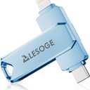 MFi Certified 256GB Flash Drive for iPhone Photo Stick Thumb Drive, USB Memory Stick iPhone Flash Drive for Photos Videos, High Speed Jump Drive External Storage for iPhone/iPad/Android/PC (Blue)