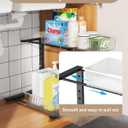 UMDONX Under Sink Organizer 2-Pack Adjustable Bathroom Under Sink Pull-Out Organizer with 5 Adjustable Heights for Kitchen, Bathroom & Laundry Storage