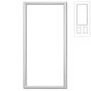 Pushglossy 22"x 48" Entry Door Frame Only Replacement Kit for 1'' Glass (Glass Not Included) 1 Lite Exterior Front Door Window Frame Replacement Grille Inserts Home Improvement Easy to Install Use