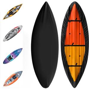 Kayak Covers 800D Canoe Cover Accessories for Outdoor and Indoor Kayak Cockpit Protection Sunproof and Dust Resistant Perfect as Kayak Accessories for SUP Paddle Board (11ft-12ft)
