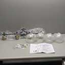 TOULMJ 27.56'' Black and Gold Bathroom Vanity Light, 4 Light Bathroom Light Fixtures Over Mirror, Modern Globe Glass Vanity Lighting Fixtures Brushed Gold Wall Sconce for Hallway Living Room