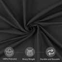 Fivenl 8 Pack Premium Round Tablecloth 120 Inch Round Table Covers Washable Polyester Fabric Round Table Clothes for Wedding Party Reception Banquet Buffet Restaurant (Black, 120 Inch)