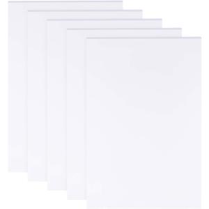 BENECREAT 5 Sheets 3mm White Foam Boards 11.8x7.8 Rectangle Foam PVC Sheet Poster Board Mount Board for Mounting, Crafts, Modelling, Art, Display, School Projects