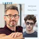 LKEYE Sport Reading Glasses Men Photochromic Lens Blue Light Blocking Computer Reader Wide Style Spring Hinge Eyeglass LK6082