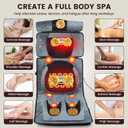 Full Body Massage Cushion with Heat,10 Vibration Heads, 9 Speeds & 3 Heat Levels. Massage Pad for Back Neck Shoulder Relief at Home Office.