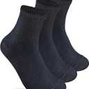 High Ankle Cotton Crew Casual Socks,Black Compression Athletic Socks For Men&Women,Fit Sports,Running,Trekking,Outdoor (Black)