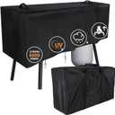 Hisencn Patio Cover and Carry Bag for Camp Chef 3 Burner Stoves, Stove Grill Cover and Carry Bag for Camp Chef TB90LW, TB90LWG, TB90LWG15, SPG90B, GB90D, DB90D, PRO90X, Heavy Duty 600D Fabric, Black
