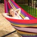 SUNCREAT Hammocks for Outside, Portable Heavy Duty Tree Hammock, Red Stripes,