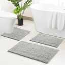 3-Piece Bathroom Carpet Bath mat Set Soft Plush Bath mat,Light,3pcs