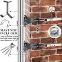 Blulu 2 Set TV Antenna Chimney Y-Mount Kit 18ft Galvanized Steel Straps Stainless 4 Inch Standoff Pole Mast Wall Mounting Heavy Duty for Cb Ham Home Outdoor Weather Station
