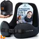 ComfyNap Versatile Travel Neck Pillow for Airplane [Patented], 9 Positions in 3 Techniques, Plane Pillow with Pure Memory Foam, Travel Pillow with HeadRest Flight Sleep, Travel Essential - Mercury