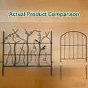AMAGABELI GARDEN & HOME 5 Panel 26in(H)11.5ft(L) Decorative Garden Fences and Borders for Dogs No Dig Rustproof Metal Fence Panels Garden Edging Animal Barrier Fencing for Flower Bed Yard Patio