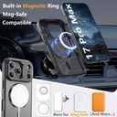Innaght Magnetic for iPhone 17 Pro Max Case with Stand,Compatible with MagSafe,Rugged,Heavy Duty,Protective case Kickstand,[Built-in Invisible Stand],Black