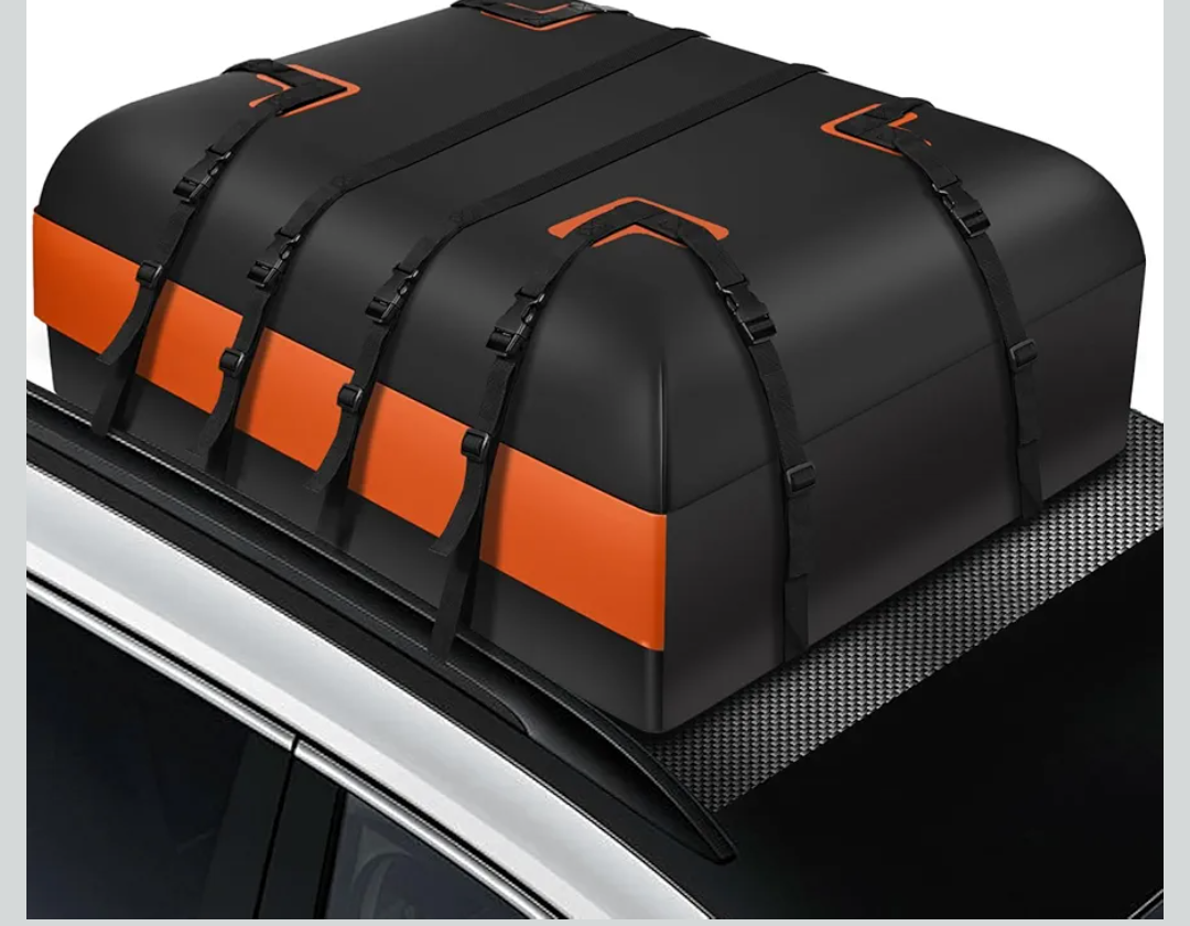 Car Rooftop Waterproof Bag,20 Cubic Feet Large Capacity Waterproof Car Rooftop Cargo Carrier Roof Bag for All Vehicle with/Without Racks-Anti-Slip Mat,10 Straps,6 Door Hooks,Luggage Lock