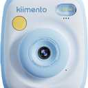 kiimento Instant Print Digital Camera, Ink-Free Thermal Printing with 4 Color-Themed Paper Options, 2.4 HD Screen, Selfie Lens, 48MP Photo, 1080p Video, 32GB Memory Card  Model P2 (Sky Blue)