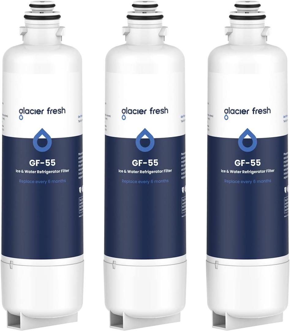 GLACIER FRESH Replacement for Bosch 11025825 Ultra Clarity Pro Refrigerator Water Filter BORPLFTR50, Compatible with KWF 2000, 12028325, 11032531, BORPLFTR50, WFC100MF, B36CT80SNS, B36CL80ENS (3 Pack)