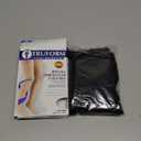 Truform 20-30 mmHg Compression Stockings for Men and Women, Thigh High Length, Dot Top, Closed Toe, Black, Medium (Medium (1 Pair))