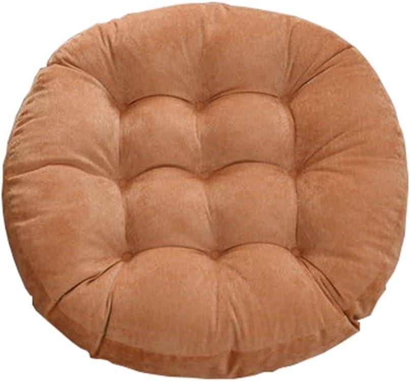 Round Corduory Floor Pillow Solid Color Meditation Pillow for Seating on Floor Thick Soft Seat Cushion for Yoga Living Room Sofa Tatami (Khaki,22"x22")