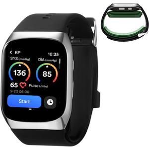 YHE BP Doctor Med, Blood Pressure Smartwatch with Dual Patented Cuff, Wrist BP Monitor 24/7 Stress Monitoring Sleep & Sports Tracking App for Android & iOS YHE BP Doctor Med, Blood Pressure Smartwatch with Dual Patented Cuff, Wrist BP Monitor 24/7 Stress Monitoring Sleep & Sports Tracking App for Android & iOS
