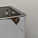 Bobrick Surface-Mounted Waste Receptacle, 6.4-gallon Capacity, Satin-Finish Stainless Steel, Open Top Design with Removable Vinyl Liner, 14" W x 18" H x 6" D (Model B-279)