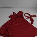 Arshiner Girls Dress One Shoulder Formal Ruffle Trim Birthday Party Dresses with Belted Pockets for 5-12 Years (7-8 Years, Red)