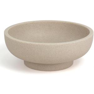 Large Decorative Bowl, Modern Handicraft Resin Bowls for Home Decor, Decorative Fruit Bowl for Kitchen Counter, Stylish Key Bowl for Entry Table, Artificial Stone Resin, Beige