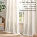Natural Linen 102 Inch Curtains 72 Inch Width for Living Room Divider Light Filtering Semi Sheer Extra Wide Patio Curtains for Sliding Door Balcony Floor to Ceiling Window 72x102 1 Panel