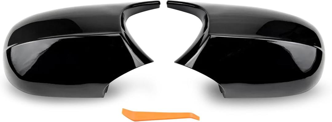 Mirror Cover Caps for E90 LCI - Durable Quality Glossy Black, Compatible with 3 series E90 E91 E92 E93 (2008-2011) - Upgrade Your Ride Now