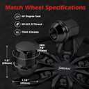 20 Pack M14x1.5 Lug Nuts Black 14mm 1.50 Acorn Wheel Lug Nuts Set Replacement Lugnuts for Chevrolet Suburban Tahoe Silverado 1500 Ram 1500 Jeep Wrangler Grand Cherokee Ford F150 Explorer Escalade