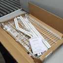 U16 Upgraded Washer Dryer Stacking Rack for Narrow Laundry Room and Bathroom, Metal Over Washer and Dryer Storage Shelves for Saving Space, 29.5" W x 23.6" D x 53.1" H, White