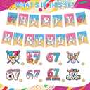 2 x Supervitae 33 Pcs 6 7 Theme Ice Cream Drip Baseball Birthday Baseball Banner Sports Party Decoration Supply Ice Cream Drip Banner for Team Birthday Festival for Coach Player Sports Lover