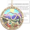 GEEMBI Friends Ornaments for Women - Elephant Suncatcher Christmas Ornaments 2026 for Tree Decorations - Friendship Birthday Elephant Day Gifts for Women Friends, Bestie BFF Best Friend Birthday Gifts (Multicolor My Circle)