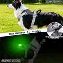 Taglory LED Dog Harness with AirTag Holder, No Pull Light Up Dog Vest for Night Walking, USB Rechargeable Pet Safety Harness with 2 Metal Clips, Adjustable Soft Vest for Small Dogs (Slate Gray, XS)