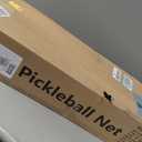Portable Pickleball Net Set with Wheels, Regulation Size 22 FT & Half Court 11 FT, Steady Metal Frame Pickle Ball Net Set System with Carry Bag for Backyards, Driveways, and Garages