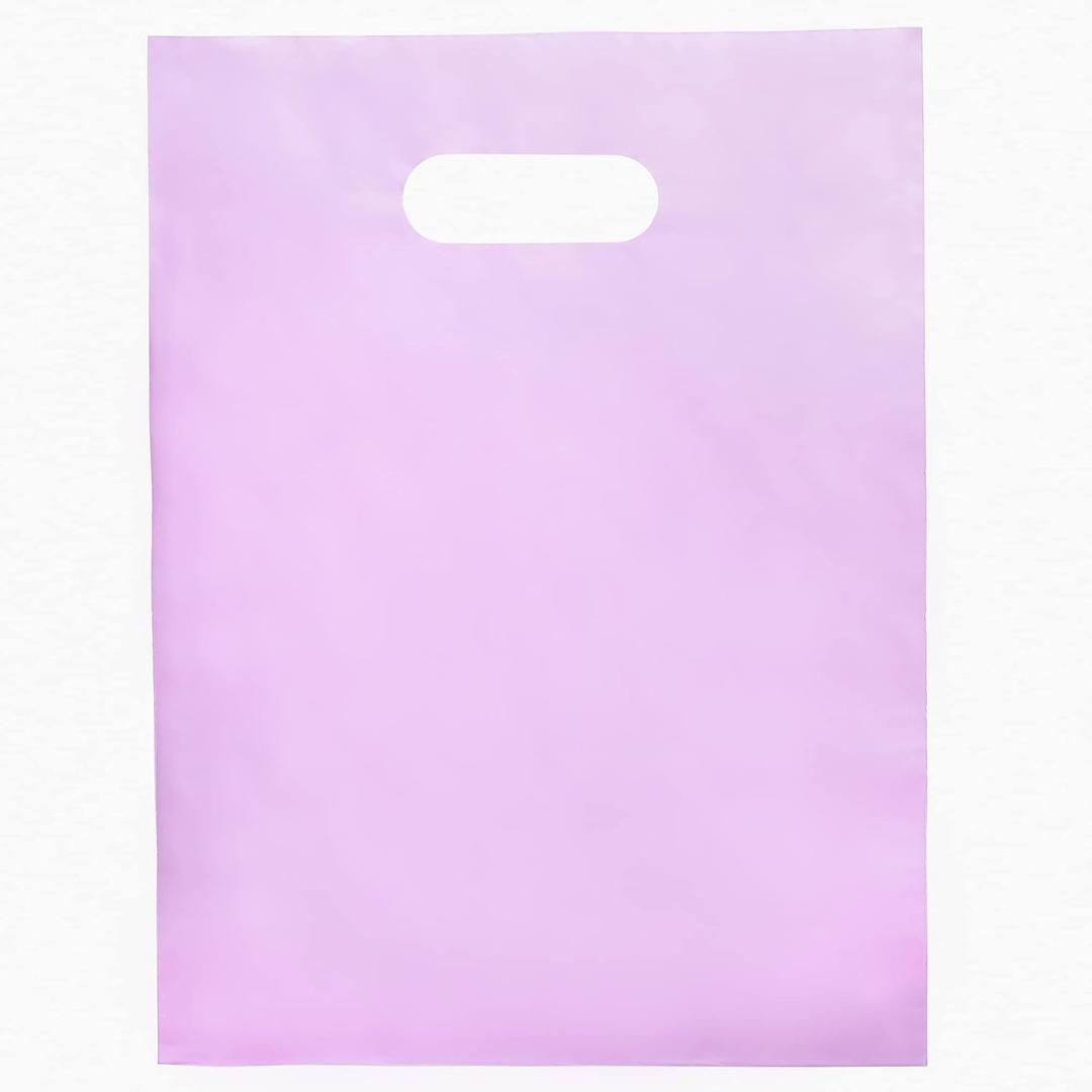 Merchandise Bags Pastel Pink 100 Bags 9"x12" Extra Thick 1.5Mil Glossy Bags With Handles